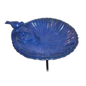 Achla Designs Ceramic Shell Bird Bath / Lavender & Stake/ Handcrafted 