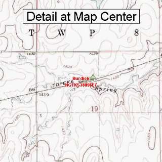  USGS Topographic Quadrangle Map   Burdick, Kansas (Folded 