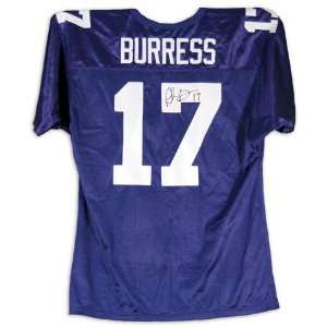  Plaxico Burress New York Giants Autographed Blue Wilson 