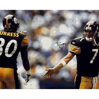   Ben Roethlisberger Picture   16x20 Low Five Burress