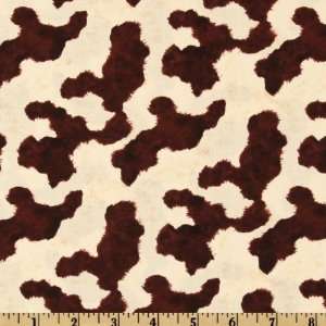  44 Wide Morning Run Cow Brown/Cream Fabric By The Yard 