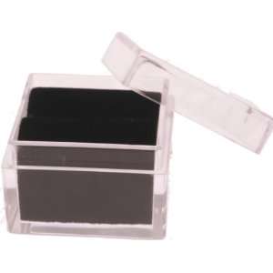  50 Black Square Acrylic and Foam Gem Boxes 1x1 