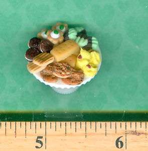 Dollhouse Miniatures Hand Crafted COOKIES on a Raised Plate # 80 