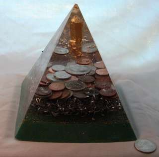 Custom Orgone Pyramid Money Prosperity gold Chi $$$  