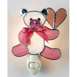  Gallery Art Pink Teddy Bear Night Light