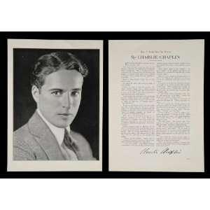  1930 Charlie Chaplin Tramp Actor Silent Film Star Print 