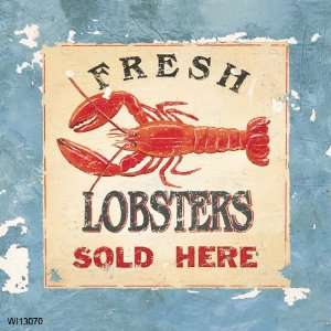  Martin Wiscombe   Fresh Lobsters, Size 24 x 24 Canvas 