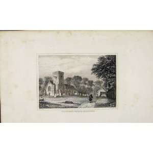  Willesden Church Middlesex Dugdale C1845 Antique Print 
