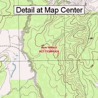 USGS Topographic Quadrangle Map   New Willard, Texas (Folded 