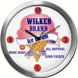  WILKEN 14 Inch Ice Cream Metal Clock Quartz Movement 