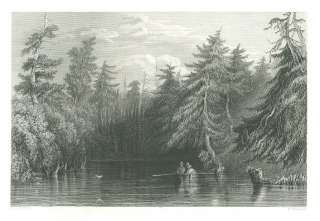  engraved view titled Barhydts Lake, Near Saratoga. and dating 