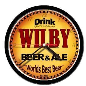  WILBY beer and ale cerveza wall clock 