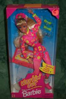 Barbie doll 1996 Workin Out Barbie mint in box with music cassette 