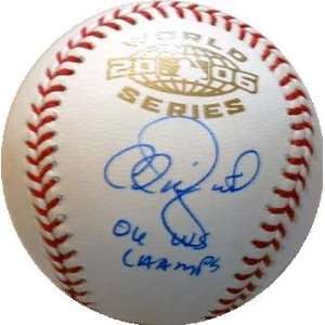  Autographed Adam Wainwright Baseball   2006 World Series 