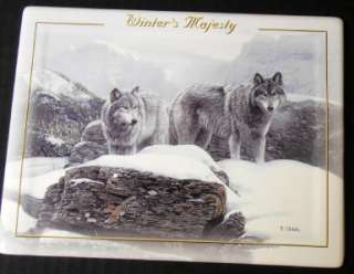 2003 Bradford Exchange Seasons of Magnificence Wolf Plate Winters 