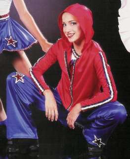 New LIVING IN AMERICA Hip Hop Dance Costume WITH JACKET  