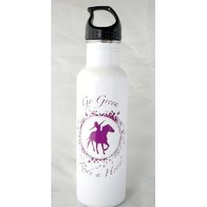  24 oz Go Green Ride A Horse Stainless Steel Sports Water 