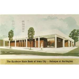  1960s Vintage Postcard The Hawkeye State Bank of Iowa City 