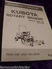 Kubota RC60 F20/RC72 F​20 Rotary Mower Operators Manual