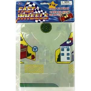  Fast Wheels Road Playmat   Plastic Mat   19 × 30 Toys 