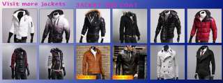 J01 15 Mens Winter Wool Long Casual Coat Jacket  