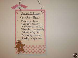 WOOD CRAFT KITCHEN GINGERBREAD SIGN (PERSONALIZED)  