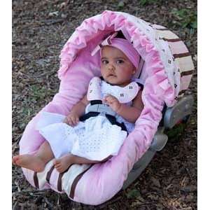  Infant Car Seat Cover Pixie Stix with Mesh Ruffle Canopy 