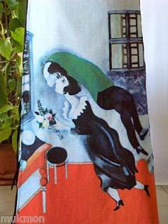 Marc ChagallBIRTHDAYArt Long Wrap Skirt Gypsy,XS XXL  