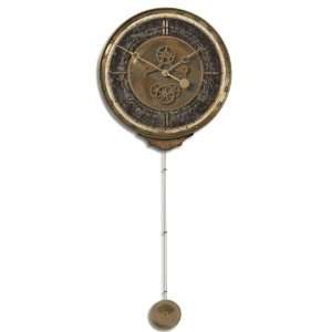 Uttermost 45 Leonardo Chronograph Black Clock Weathered Lamited Clock 