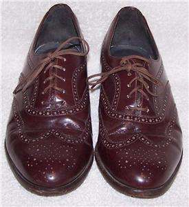   Executive BURGUNDY LEATHER WING TIP oxford business dress shoe women