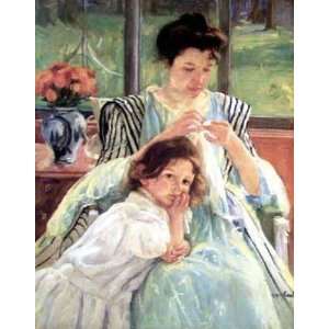  Young Mother Sewing by Mary Cassatt. Size 19.25 X 24.00 