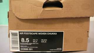 DS BINB Nike Footscape Air Woven Chukka 3HC Series Black US 8.5  