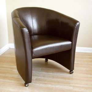  Wholesale Interiors A 131 J001 DK Brown Helena Leather 