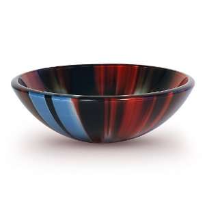 Premium Tempered Glass Vessel Sink; Round Shaped Bowl, Multi Color, 11 