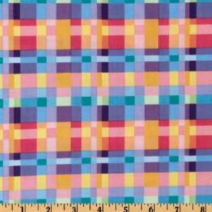  44 Wide Good Vibrations Plaid Multi Fabric By The Yard 