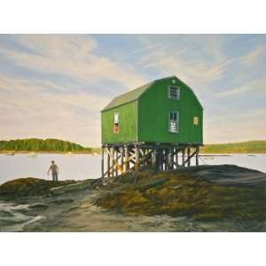  Quiet evening, Cundys Harbor, Original Painting, Home 