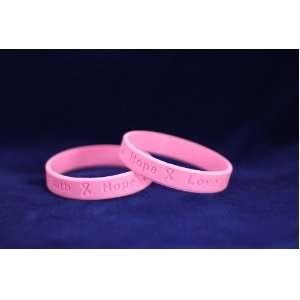    Pink Silicone Bracelets (Retail)  Adult Size 