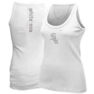    Womens Chicago White Sox White Ribbed Tank