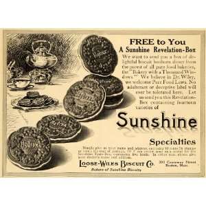   Ad Hydrox Cookie Sunshine Specialties Loose Wiles   Original Print Ad