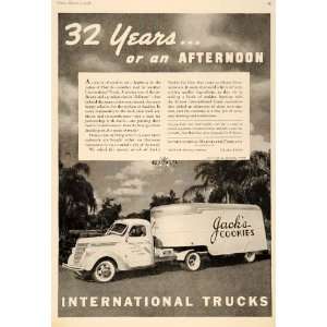   Ad International Trucks Jacks Cookies Al Burgert   Original Print Ad