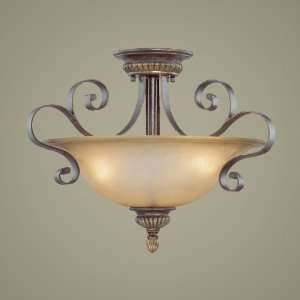  Jeremiah Lighting 26533 CB 3 Light Kingsley Semi Flush 