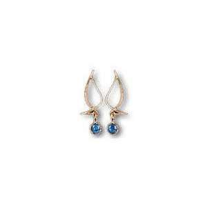   Earrings 53XS with Blue Paua Shell, 14K Gold filled Harry Mason
