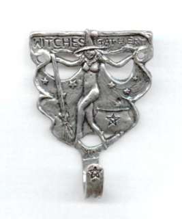 Witches Gather Wall Hook   Pewter  