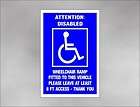 Magnetic car sign ATTENTION DISABLED HANDICAP RAMP 8 ACCESS for 