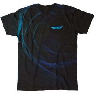  Fly Racing T Shirts Fiber Tee Black/Blue Medium 