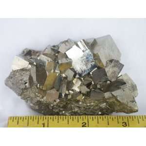 Iron Pyrite Crystal Cluster, 8.41.4