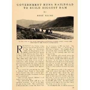  1912 Article Boise River Railroad Arrowrock Dam Built 