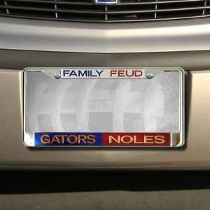  UF/FSU Family Feud Chrome License Plate Frame Sports 