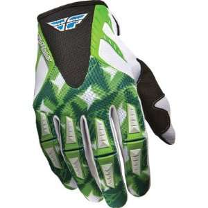  Fly Racing Youth Kinetic Gloves   2011   6/Green/White 
