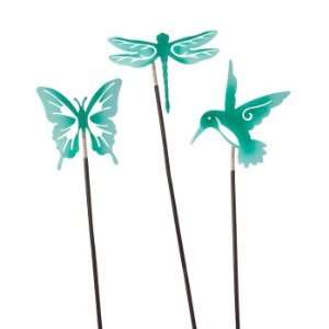  Blue Ombre Butterfly Garden Plant Stake Set